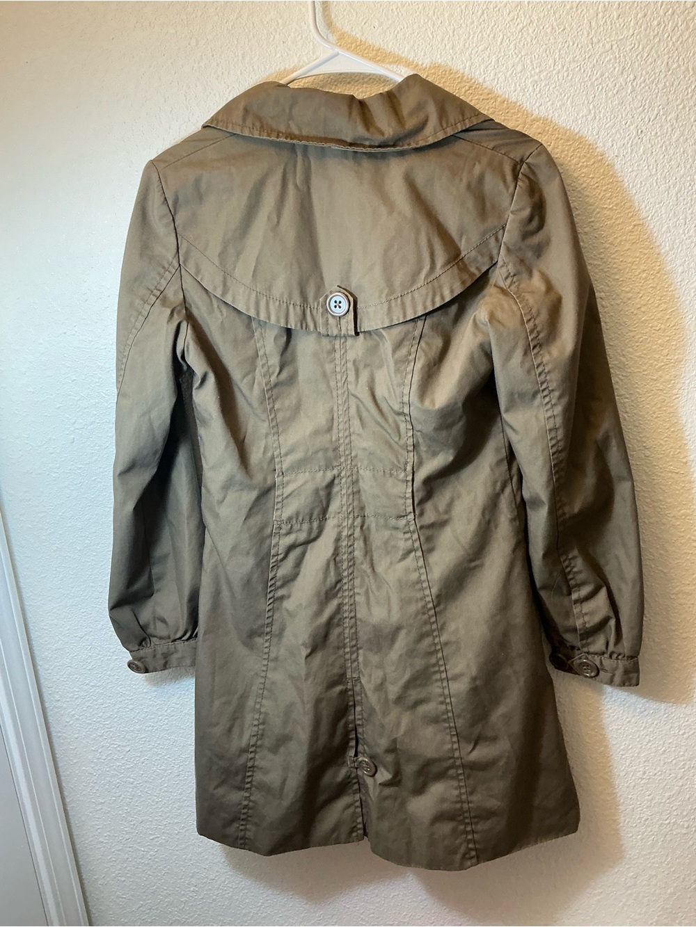 H&M Women’s Lightweight Trench Coat Taupe Button Front Jacket Size 4 - Picture 5 of 5